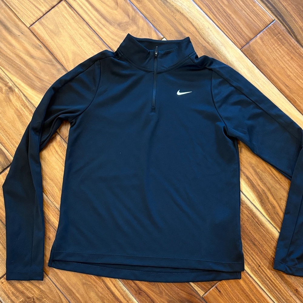 Girls Nike Black Quarter-Zip Pullover